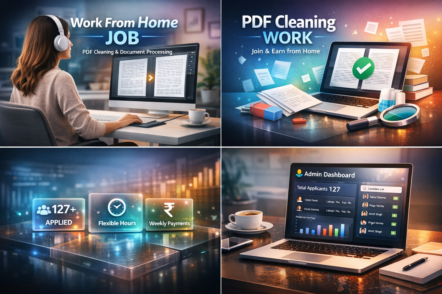 Work From Home PDF Cleaning Job